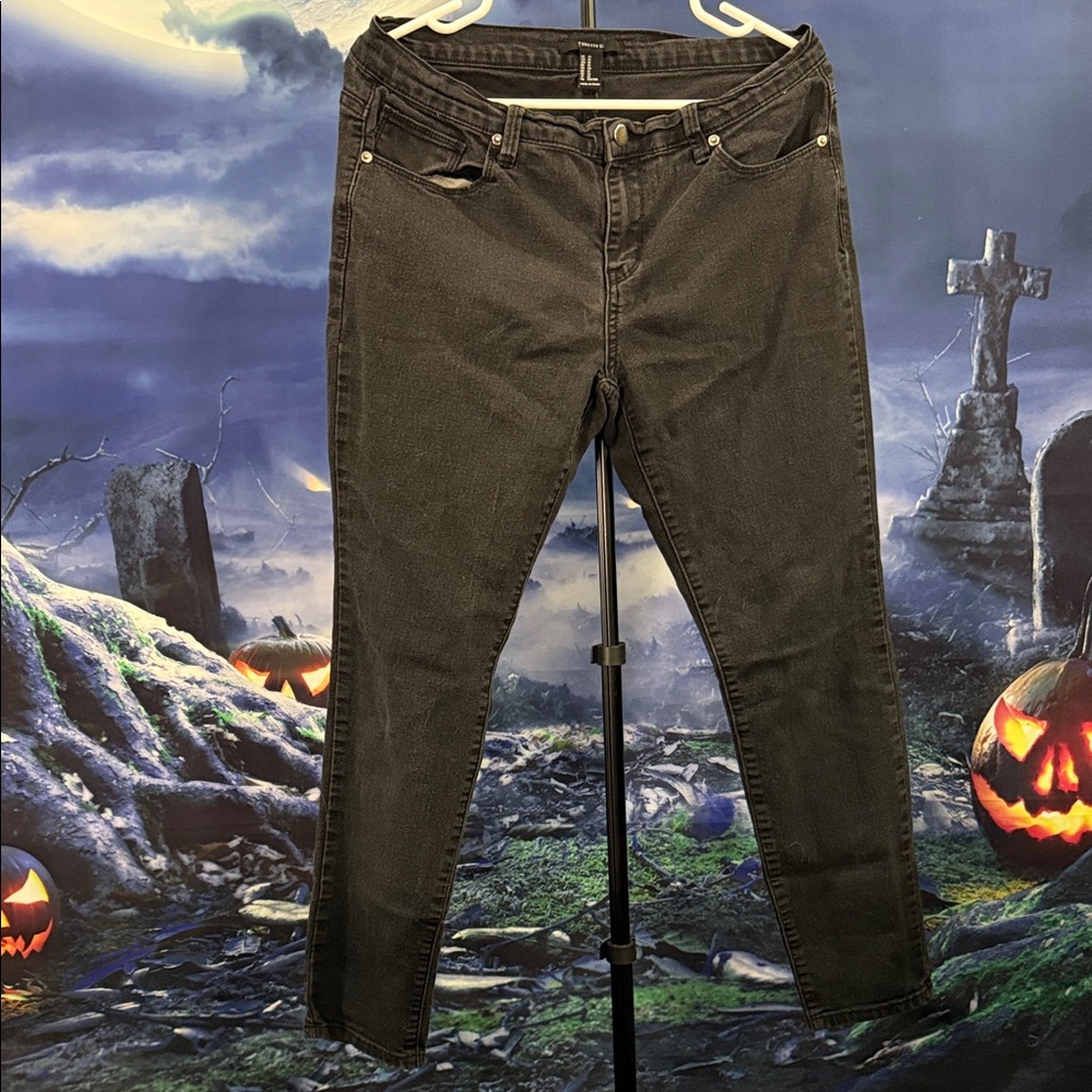Forever 21 Charcoal Skinny Jeans